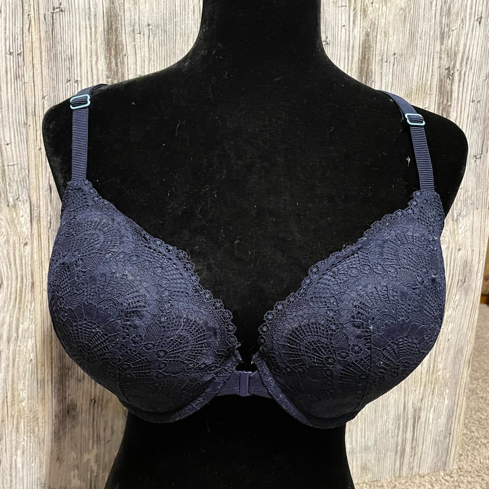 Front Closure Sexy Tee Lace Lightly-Lined Demi Bra 36DDD